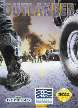 Outlander box art for Sega Genesis